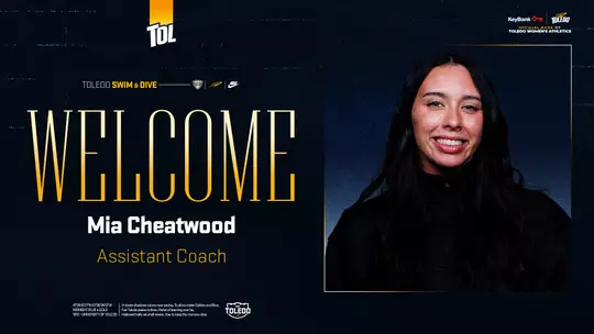 Welcome Mia Cheatwood as an assistant coach for Toledo women's swimming and diving