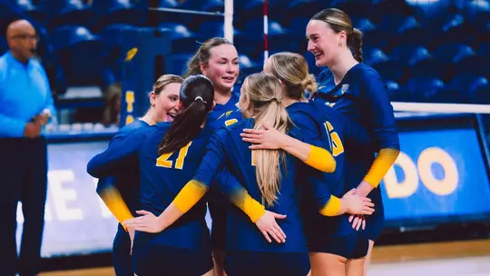Volleyball Huddle during a match