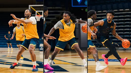 MBB Transfers Rich Barron, Sean Jones and Angel Montas Jr. at practice