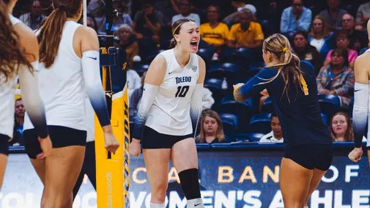 Kayla Ozanich celebrating
