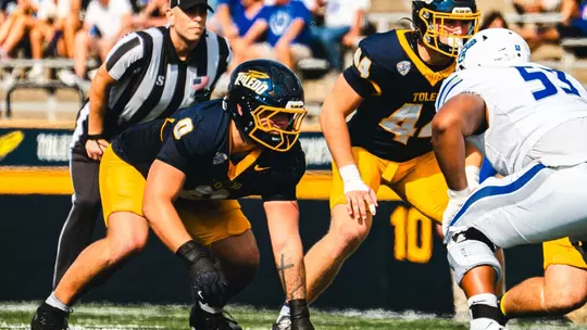Andrew Zock lines up against Central Connecticut State