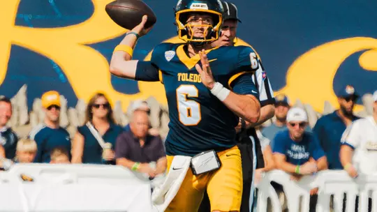 John Alan Richter throws a pass