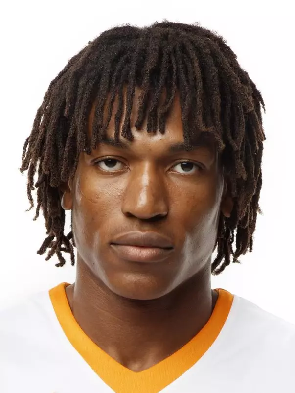 KNOXVILLE, TN - OCTOBER 05, 2017 - Forward Yves Pons #35 of the Tennessee Volunteers headshot during 2017 Photo Day at Pratt Pavilion in Knoxville, TN. Photo By Kyle Zedaker/Tennessee Athletics