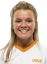 KNOXVILLE, TN - AUGUST 05, 2019 -  Midfielder Claire Franks #20 of the Tennessee Volunteers headshot taken in Knoxville, TN. Photo By Andrew Ferguson/Tennessee Athletics