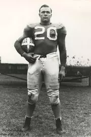 KNOXVILLE, TN - 1946 - Offensive lineman Dick Huffman #20 of the Tennessee Volunteers during a photoshoot on Shields-Watkins Field in Knoxville, TN. Photo by Tennessee Athletics