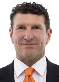 KNOXVILLE, TN - April 14, 2021 - Outside Linebackers/Special Teams Coordinator Coach Mike Ekeler of the Tennessee Volunteers headshot taken in Knoxville, TN. Photo By Andrew Ferguson/Tennessee Athletics