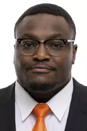 KNOXVILLE, TN - June 03, 2021 - Offensive lineman Chris Akporoghene #77 of the Tennessee Volunteers headshot taken in Knoxville, TN. Photo By Andrew Ferguson/Tennessee Athletics