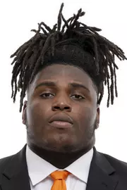 KNOXVILLE, TN - June 03, 2021 - Offensive lineman James Robinson #71 of the Tennessee Volunteers headshot taken in Knoxville, TN. Photo By Andrew Ferguson/Tennessee Athletics