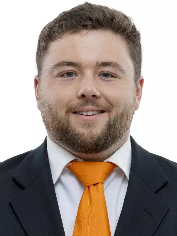 KNOXVILLE, TN - April 26, 2022 - Special Teams Graduate Assistant Evan Crabtree of the Tennessee Volunteers headshot taken in Knoxville, TN. Photo By Andrew Ferguson/Tennessee Athletics
