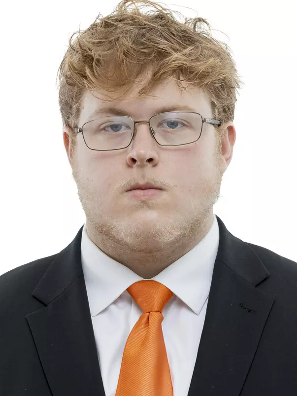 KNOXVILLE, TN - April 26, 2022 - Offensive lineman Braeden Krivosh #55 of the Tennessee Volunteers headshot taken in Knoxville, TN. Photo By Andrew Ferguson/Tennessee Athletics