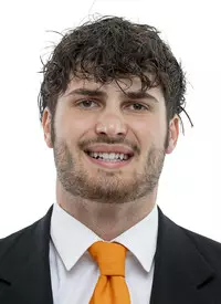 KNOXVILLE, TN - April 26, 2022 - Tight end Titus Rohrer #43 of the Tennessee Volunteers headshot taken in Knoxville, TN. Photo By Andrew Ferguson/Tennessee Athletics