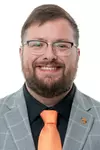 KNOXVILLE, TN - July 22, 2025 - Assistant Media Relations Director Forest Jersey headshot taken in Knoxville, TN. Photo By Andrew Ferguson/Tennessee Athletics