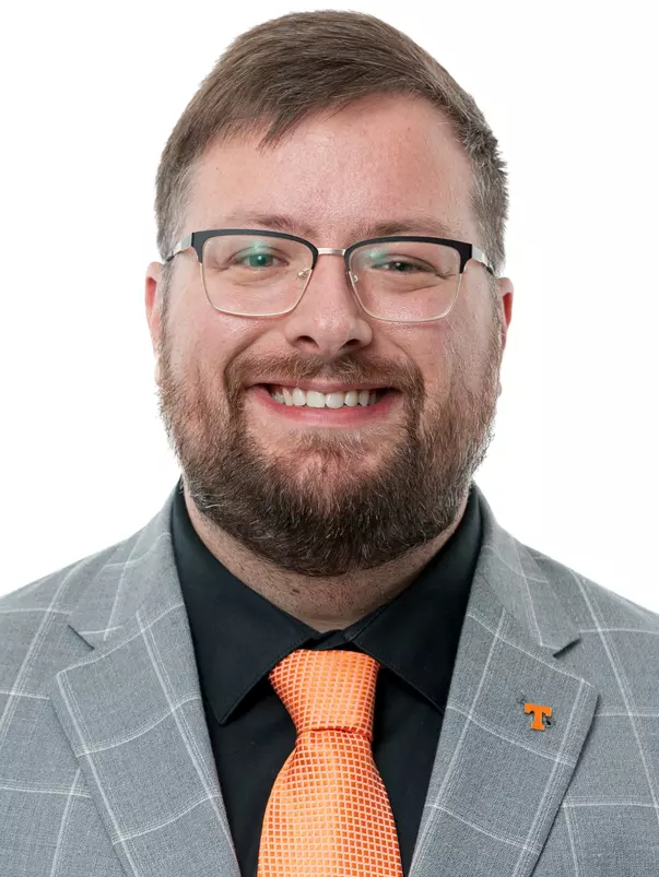 KNOXVILLE, TN - July 22, 2025 - Assistant Media Relations Director Forest Jersey headshot taken in Knoxville, TN. Photo By Andrew Ferguson/Tennessee Athletics