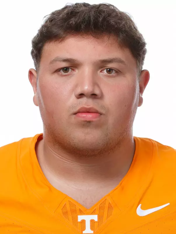 KNOXVILLE, TN - August 21, 2025 - Offensive lineman Michael Kostantonov #65 of the Tennessee Volunteers headshot taken in Knoxville, TN. Photo By Kate Luffman/Tennessee Athletics