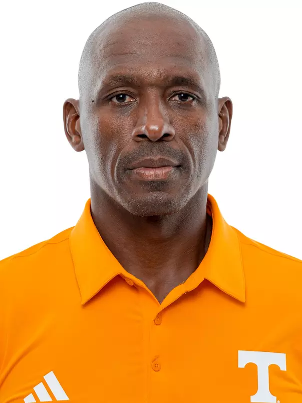 KNOXVILLE, TN - July 28, 2026 - Co-Defensive Coordinator/Secondary Coach Anthony Poindexter of the Tennessee Volunteers headshot taken in Knoxville, TN. Photo By Andrew Ferguson/Tennessee Athletics