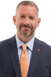 KNOXVILLE, TN - OCTOBER 13, 2020 - Video Coordinator/Director of Player Development Bryan Lentz of the Tennessee Volunteers headshot taken in Knoxville, TN. Photo By Andrew Ferguson/Tennessee Athletics