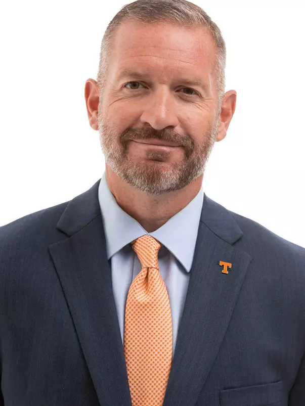 KNOXVILLE, TN - OCTOBER 13, 2020 - Video Coordinator/Director of Player Development Bryan Lentz of the Tennessee Volunteers headshot taken in Knoxville, TN. Photo By Andrew Ferguson/Tennessee Athletics