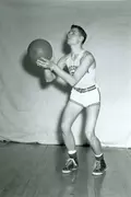 Bob Cook poses during a UW men's basketball photo shoot. (1947)