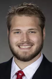 Wisconsin Badgers Tyler Beach poses for a headshot Thursday, July 29, 2021, in Madison, Wis. (Photo by David Stluka/Wisconsin Athletic Communications)