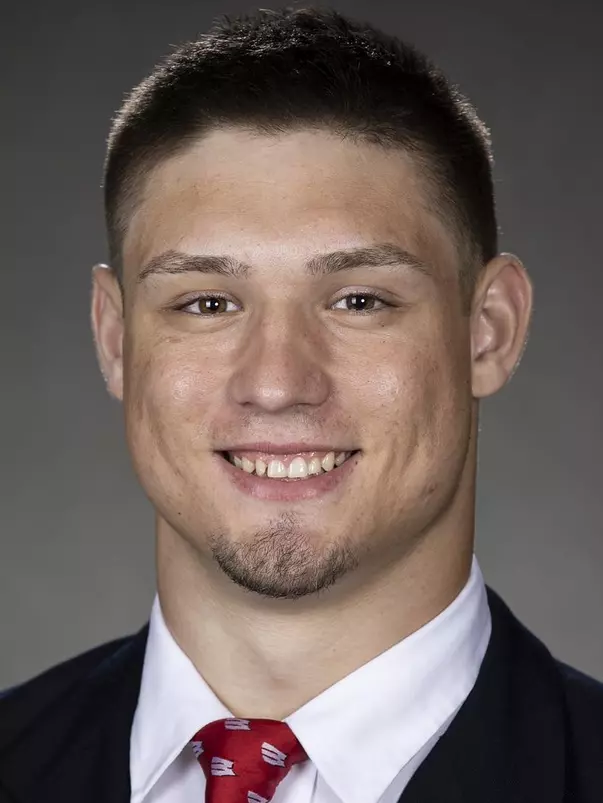 Wisconsin Badgers Leo Chenal poses for a headshot Thursday, July 29, 2021, in Madison, Wis. (Photo by David Stluka/Wisconsin Athletic Communications)