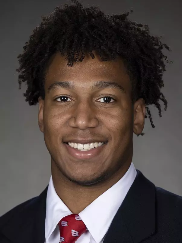 Wisconsin Badgers Jaylan Franklin poses for a headshot Thursday, July 29, 2021, in Madison, Wis. (Photo by David Stluka/Wisconsin Athletic Communications)