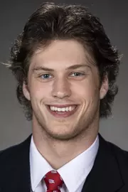 Wisconsin Badgers Cam Large poses for a headshot Thursday, July 29, 2021, in Madison, Wis. (Photo by David Stluka/Wisconsin Athletic Communications)