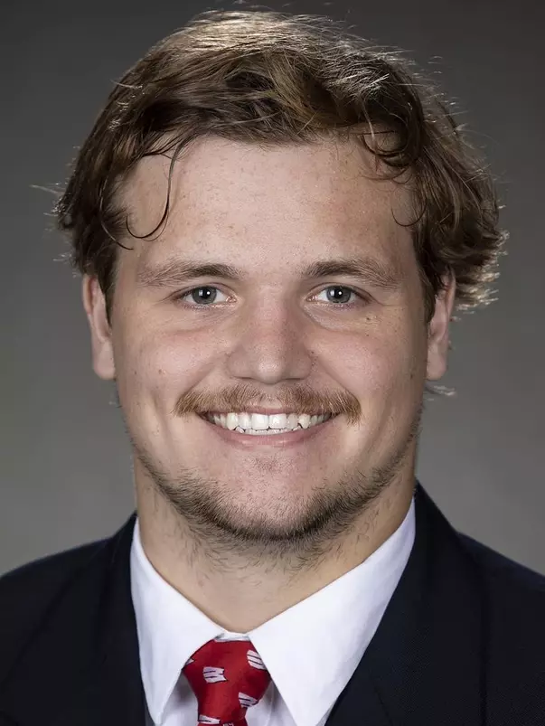 Wisconsin Badgers Cormac Sampson poses for a headshot Thursday, July 29, 2021, in Madison, Wis. (Photo by David Stluka/Wisconsin Athletic Communications)