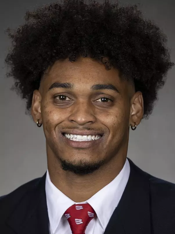 Wisconsin Badgers Caesar Williams poses for a headshot Thursday, July 29, 2021, in Madison, Wis. (Photo by David Stluka/Wisconsin Athletic Communications)