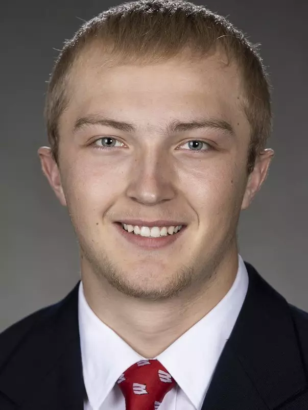 Wisconsin Badgers Aaron Witt poses for a headshot Thursday, July 29, 2021, in Madison, Wis. (Photo by David Stluka/Wisconsin Athletic Communications)