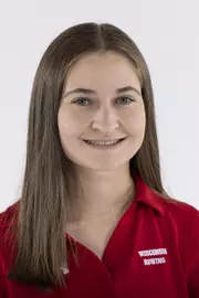 Carly Johnson of the Wisconsin rowing team during team portrait day Friday October 28, 2022 in Madison, Wisconsin.Photo by Tom Lynn/Wisconsin Athletic Communications
