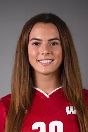 Kiya Gilliand of University of Wisconsin women’s soccer team poses for headshots July 29, 2024 in Madison, Wisconsin.
Photo by Darren Hauck/Wisconsin Athletic Communications