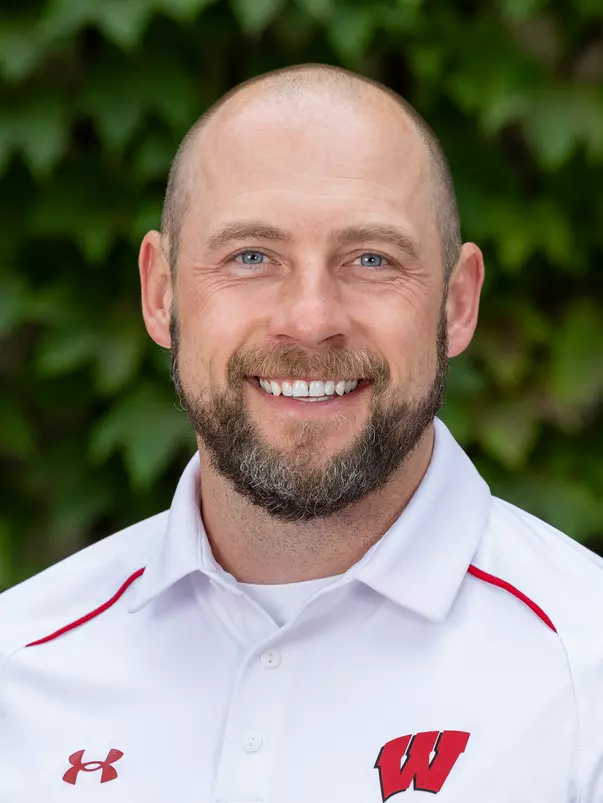 Wisconsin Badgers headshot of Director of Training Chad McGhee, Aug. 29, 2024, in Madison, Wis. (Photo by David Stluka/Wisconsin Athletic Communications)