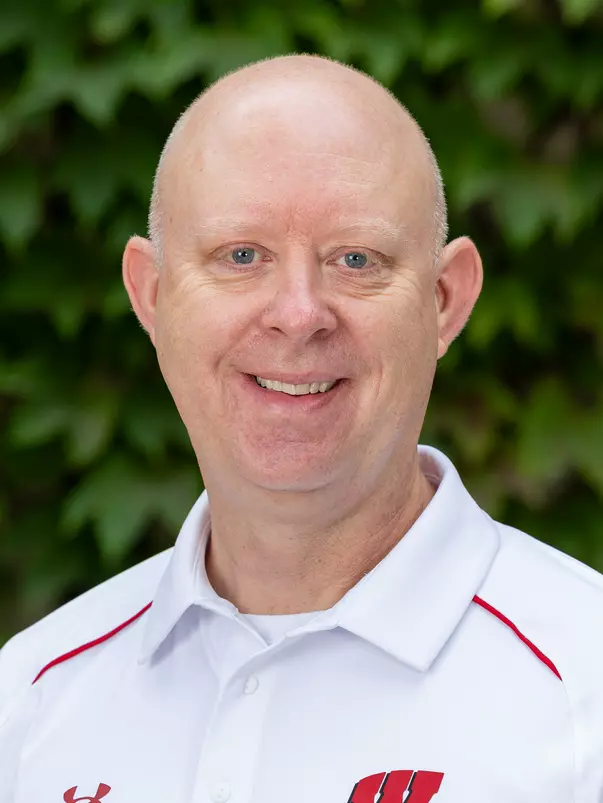 Wisconsin Badgers 2024 Volleyball headshot of Head Coach Kelly Sheffield, Aug. 29, 2024, in Madison, Wis. (Photo by David Stluka/Wisconsin Athletic Communications)