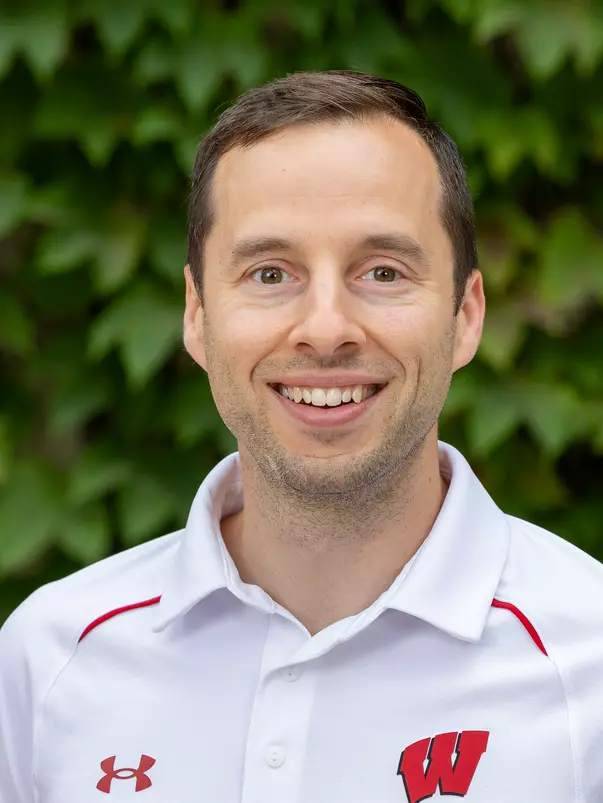 Wisconsin Badgers 2024 Volleyball headshot of Associate Head Coach Gary White, Aug. 29, 2024, in Madison, Wis. (Photo by David Stluka/Wisconsin Athletic Communications)