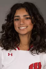 Eden Echevarria of the University of Wisconsin softball team poses for his headshot September 4,  2024 in Madison, Wisconsin.
Photo by Tom Lynn/Wisconsin Athletic Communications
