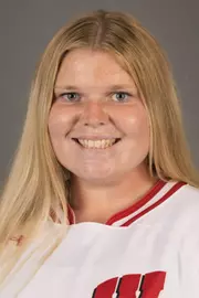Gabrianna Salo of the University of Wisconsin softball team poses for his headshot September 4,  2024 in Madison, Wisconsin.
Photo by Tom Lynn/Wisconsin Athletic Communications