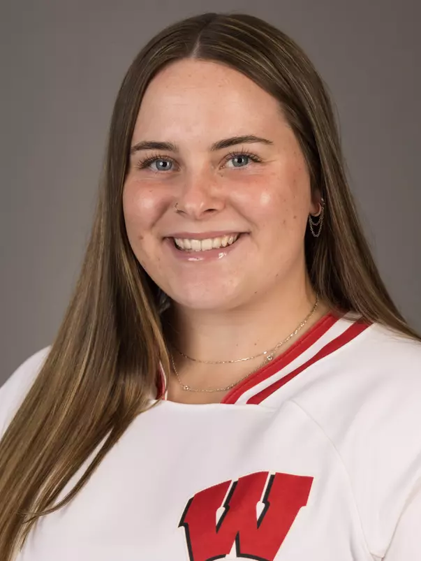 Eden Dempsey of the University of Wisconsin softball team poses for his headshot September 4, 2024 in Madison, Wisconsin.
Photo by Tom Lynn/Wisconsin Athletic Communications