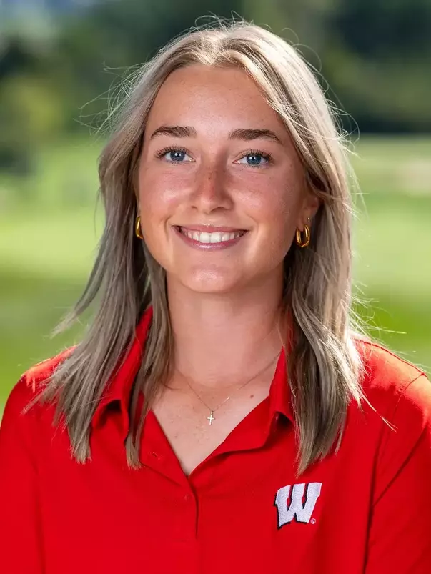 Wisconsin Badgers Izzi Stricker of the women’s golf team, Thurs., Sept. 25, 2025, in Verona, Wis. (Photo by David Stluka/Wisconsin Athletic Communications)