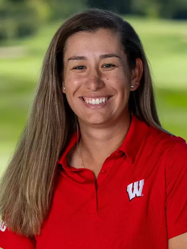 Wisconsin Badgers Assistant Coach Morgan Baxendale of the women’s golf team, Thurs., Sept. 25, 2025, in Verona, Wis. (Photo by David Stluka/Wisconsin Athletic Communications)