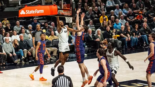 The Deacons' game against the Clemson Tigers on Wednesday, February 18th, 2026 at LJVMC in Winston-Salem, NC / Wake Forest Athletics