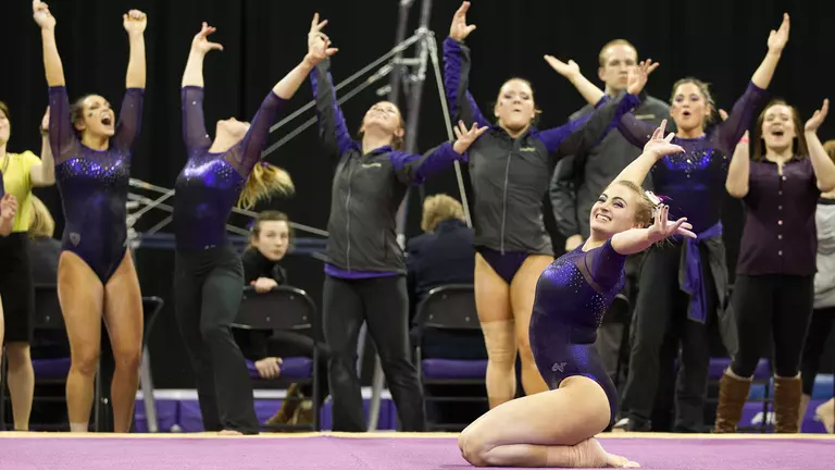 Vaccher Leads Huskies To 195.375 On Senior Night