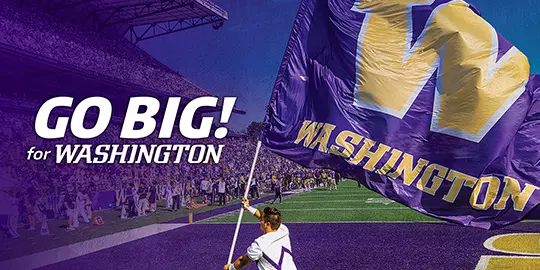 Go BIG! for Washington graphic built for GoHuskies.com