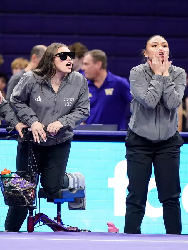 UW gymnastics vs Illinois on February 7, 2026. Photo by David Ryder