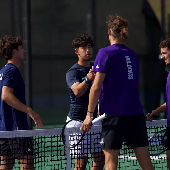 Theo Mottier and William Zulch following a match during the Bedford Cup