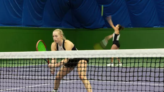 Jessica Hill and Aleks Bozinovska in a match against NAU in 2026