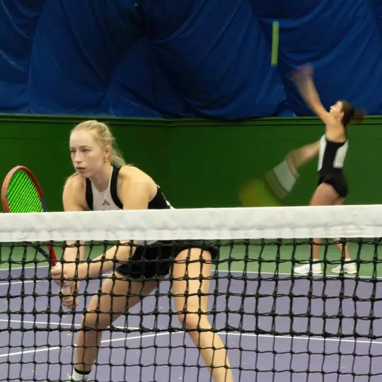 Jessica Hill and Aleks Bozinovska in a match against NAU in 2026