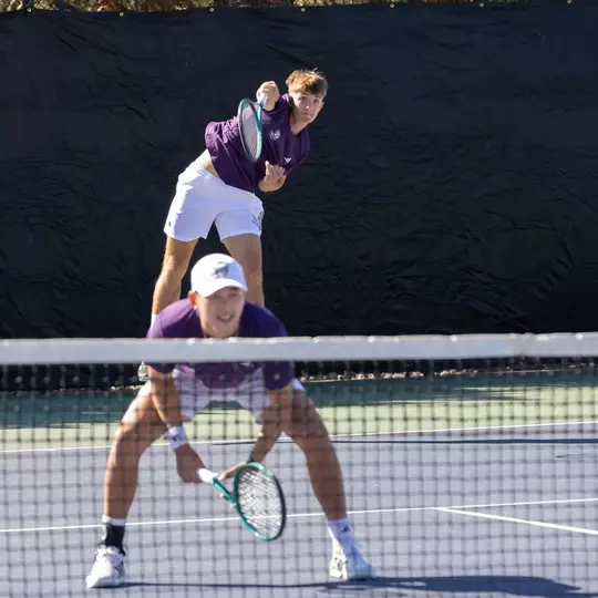 Dawid Scholtz and Ken Dinh in a match against Portland State in 2026