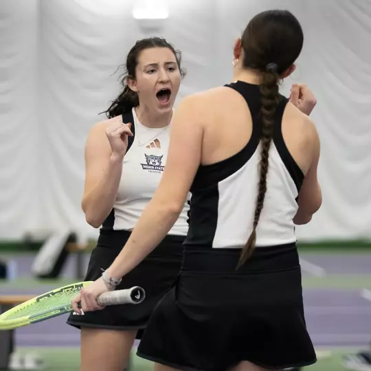 Savannah Johnson celebrates a win against NAU in 2026