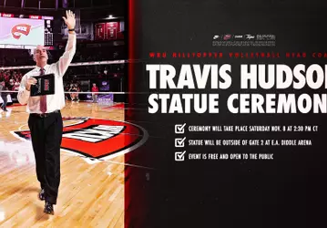 WKU VB 25 – Travis Hudson Statue Unveiling Graphic