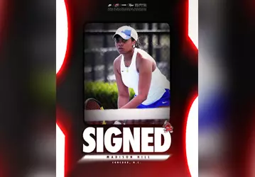 Graphic announcing the signing of Saint Louis transfer Madison Hill to the WKU Women's Tennis team